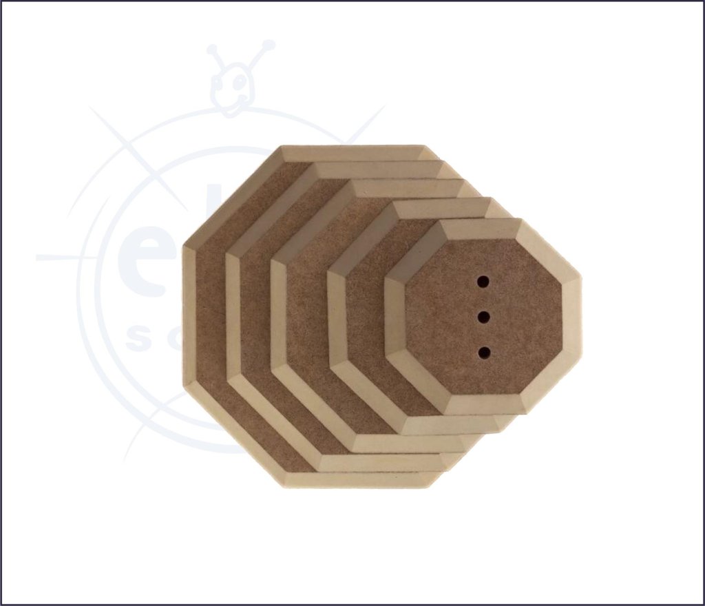 KA 1007 SEKİZGEN AHŞAP TABAK ÇANAK KALIBI