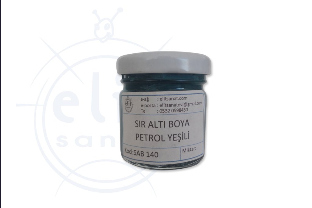 Petrol Yeşili Sır Altı Boya SAB 140
