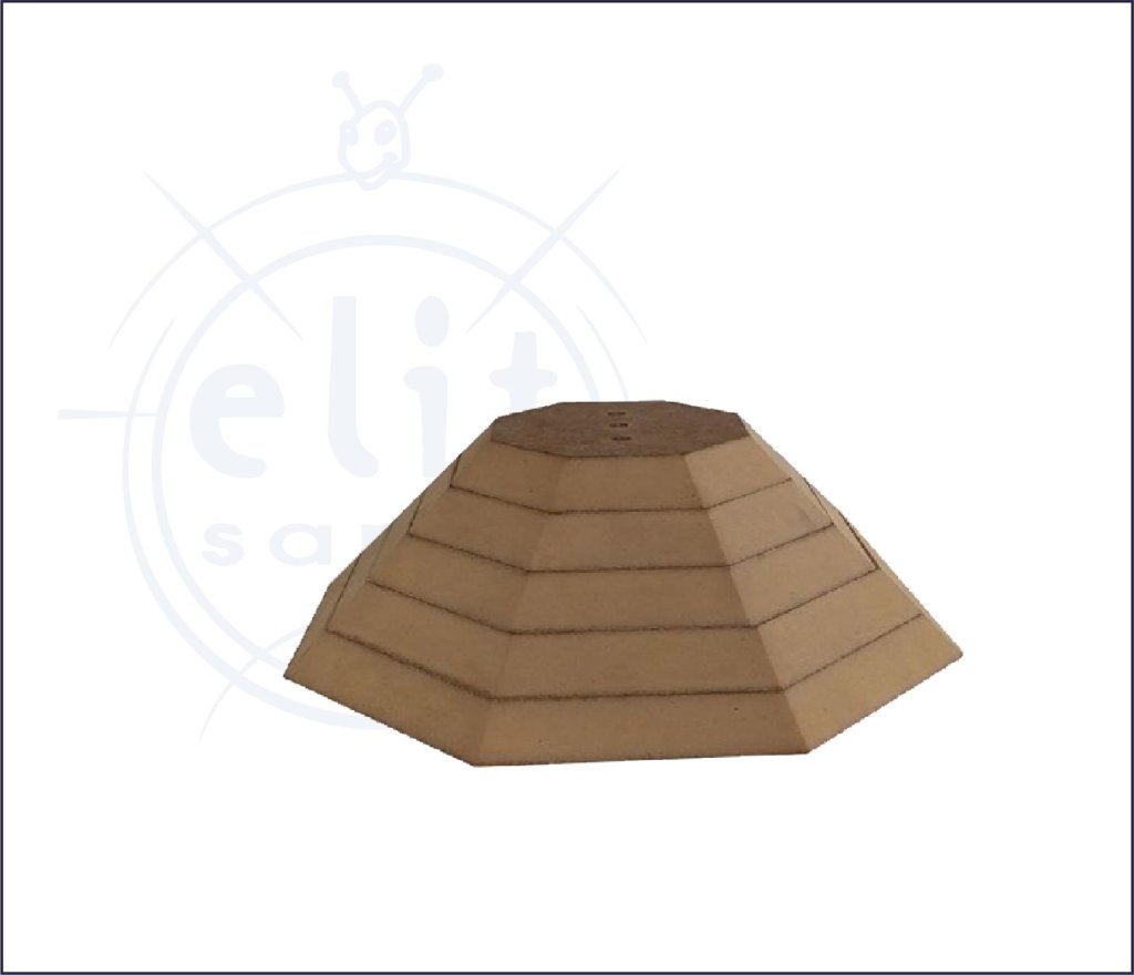 KA 1007 SEKİZGEN AHŞAP TABAK ÇANAK KALIBI